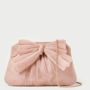 Loeffler Randall Rayne Beauty Bow Clutch Pink NWT